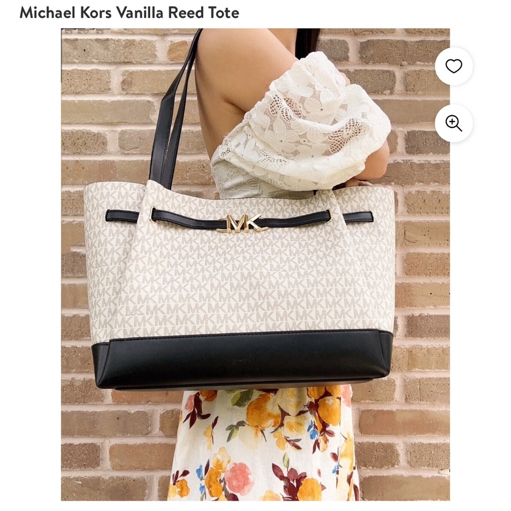 Brand new with tags Michael Kors Vanilla Reed Tote.Retail price 328 dollars